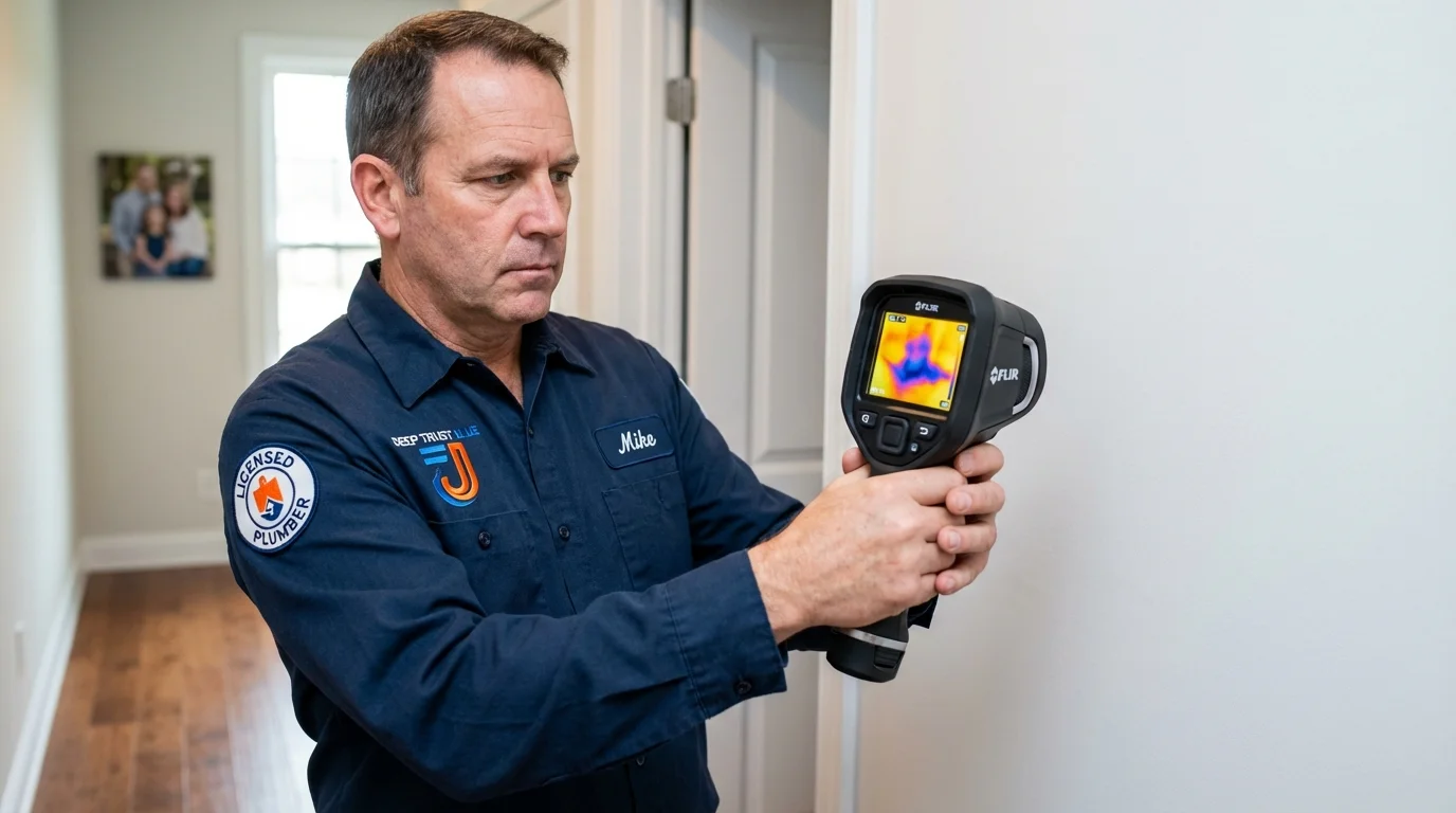 Thermal imaging leak detection by Johns Plumbing LLC in Oak Island
